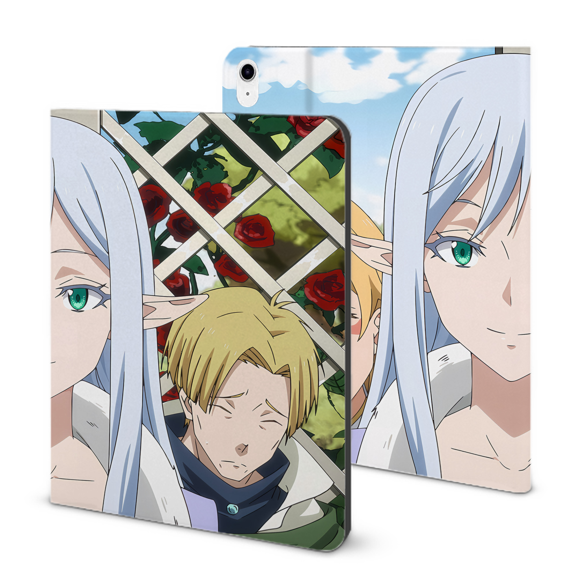 （画像用） 転スラ Regarding Reincarnated to Slime IPad ケース ブック型 PUレザー TPU 耐衝撃 軽量 薄型 ペン収納なし 全面保護 IPad 各モデル対応